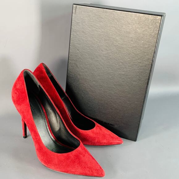 ALEXANDER WANG Size 9 Annika Red Oxblood Suede Pointed Toe Stiletto Pumps - Picture 8 of 9